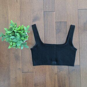 SOMMER RAY BLACK RIBBED SPORT BRA